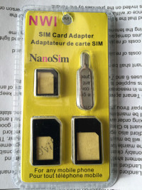 SIM CARD ADAPTER nano to micro regular EJECT TOOL iPhone Samsung