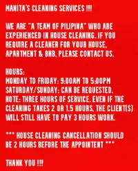 WANTED: HOUSE CLEANING CLIENTS !!!
