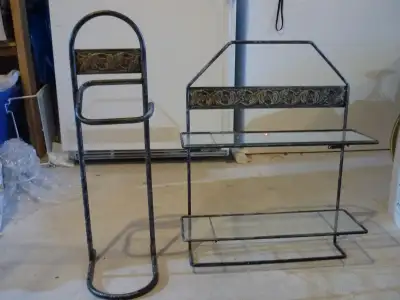 Matching  Standing Toilet Roll Holder over Toiled shelving., View more