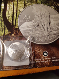 2013 $20 silver Wolf coin