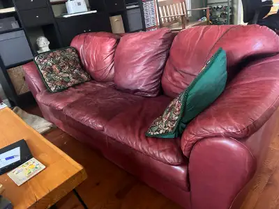 Leather couch, View more
