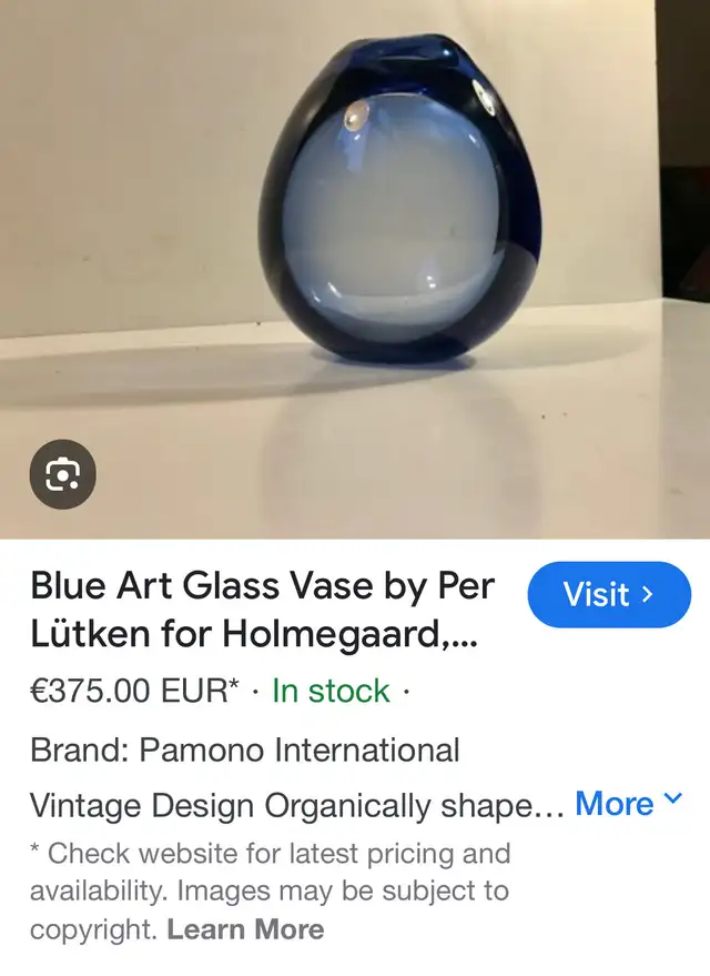 Mcm Holmegaard tear vase 6.25” in Home Décor & Accents in Ottawa - Image 6