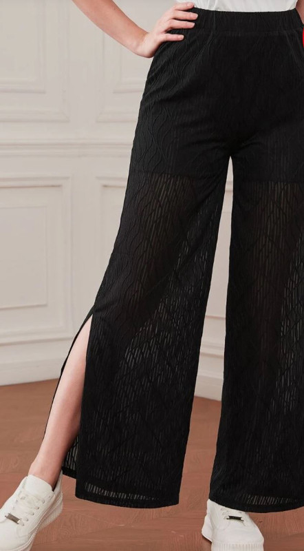 Pantalon ample moitié Transparent Taille haute fendu NEUF dans Femmes - Pantalons et shorts  à Longueuil/Rive Sud - Image 4