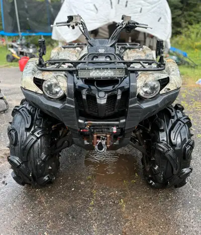 -2015 Yamaha Grizzly 700 camo EPS Heated handle bars 2500 lbs warn winch Lift kit Brand New starter...