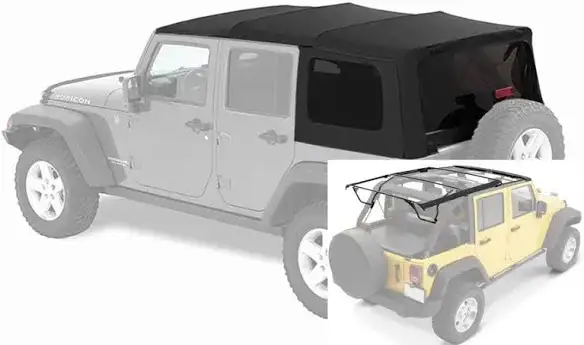 Jeep Wrangler JK 4-Door Soft Top (2007–2018) in Other Parts & Accessories in Windsor Region - Image 2