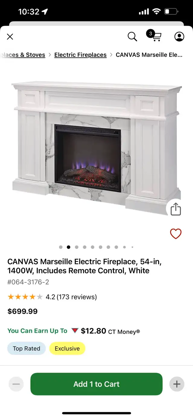 CANVAS Marseille Fireplace in Fireplace & Firewood in Owen Sound - Image 6
