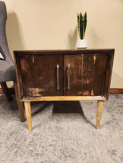Large Distressed side table / storage cabinet, View more