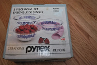 Pyrex Blue Ribbon Bowls - New
