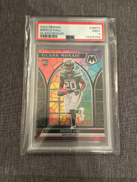 Breece Hall Stained Glass ROOKIE CASE HIT PSA 9 Jets