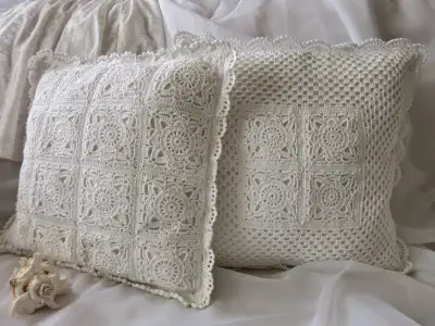 Handmade Crochet Pillow Covers, View more