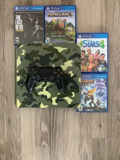 camo green PlayStation 4 comes with controller , View more