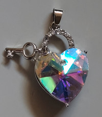 Multi-colored "Key to My Heart" Pendant