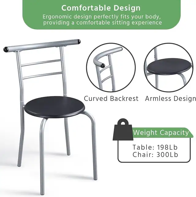 3pc small Dining Room Table Set, Kitchen Table & Chair Sets in Dining Tables & Sets in Markham / York Region - Image 11