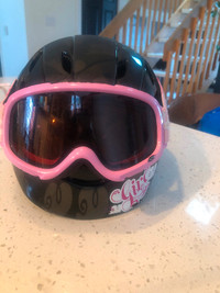 casque de ski et lunettes de ski pour filles SMALL