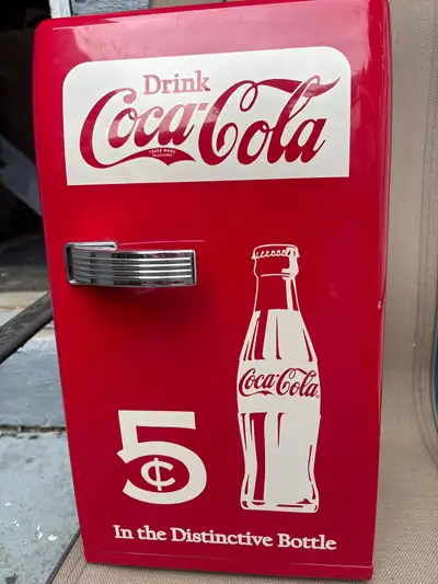 vintage Coca Cola mini fridge, View more