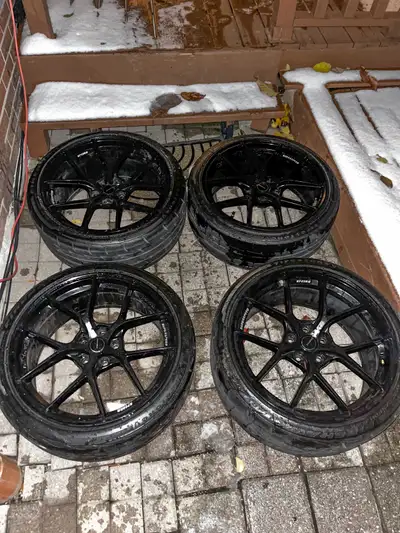 Selling 4 rims 5x112 Superspeed rf05rr 19x8.5 (32 offset) with 225/40/19 2 tires 19x9.5 (42 offset)...