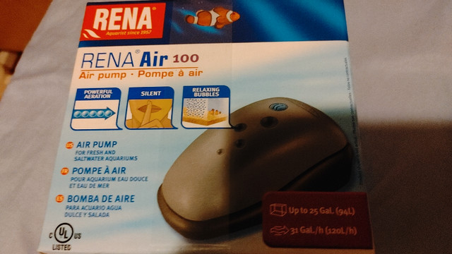 Brand New Rena Air Pump For Aquarium Fish Tank For Sale  in Fish for Rehoming in Ottawa - Image 3
