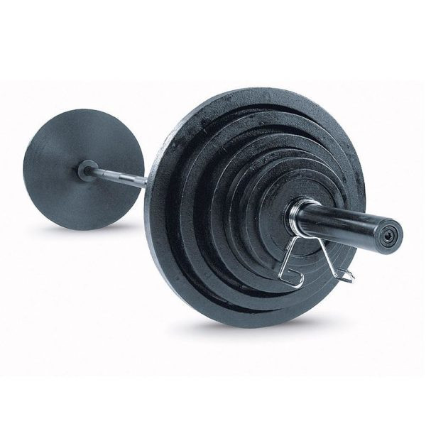 Great Lakes 300lb Olympic Cast Iron Set w/Barbell in Exercise Equipment in Hamilton