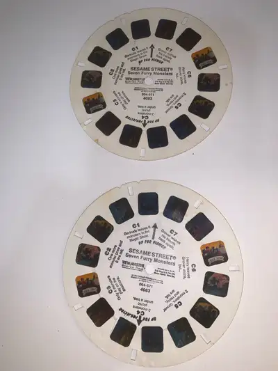 Vintage Sesame Street The 7 Fury Monsters Viewmaster Reels 1982, View more