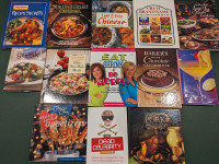 Box of popular hard cover cook books