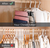 Multi-Layer Hanger- Holds 5 Pairs of Pants