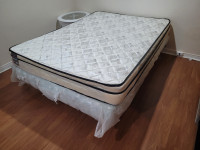 Bed frame and mattress box in good condition for $120 obo