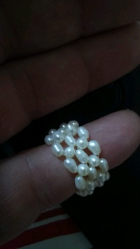 New Women's Genuine Pearl Ring