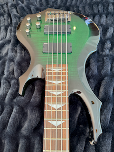 Brand ESP LTD Model DK-5 Dan Kenny Signature Finish Dark See Thru Green Sunburst Year 2012 - 2014 Ca...