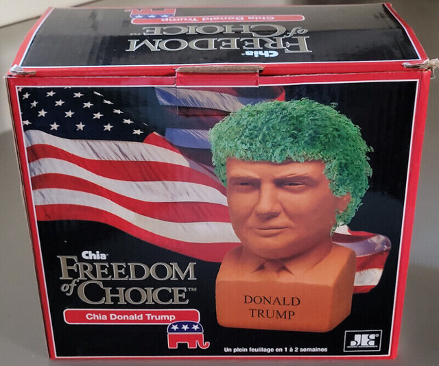 Chia President Donald Trump Freedom of Choice Pottery Planter in Arts & Collectibles in Oshawa / Durham Region - Image 2