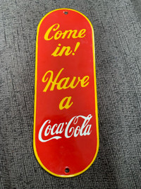 Vintage Coca Cola sign. Reproduced 