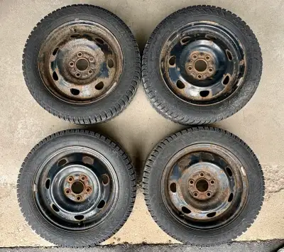 I am selling my 205/55 R16 Pirelli winter tires on steelies. They have 4/32 tread left, so roughly o...
