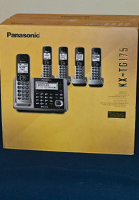 Panasonic KX-TG175C 5-Handset DECT 6.0 Digital Cordless Phone