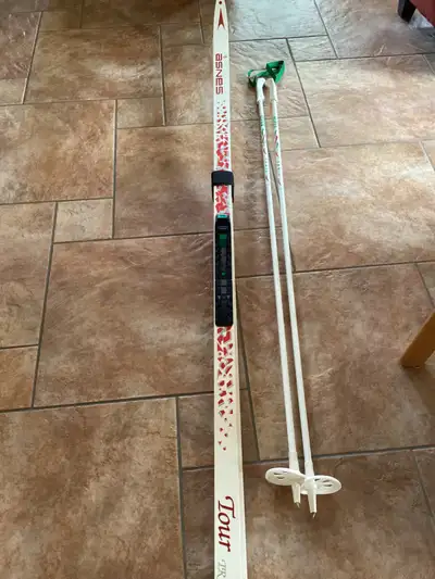 Cross country skis and iron, View more