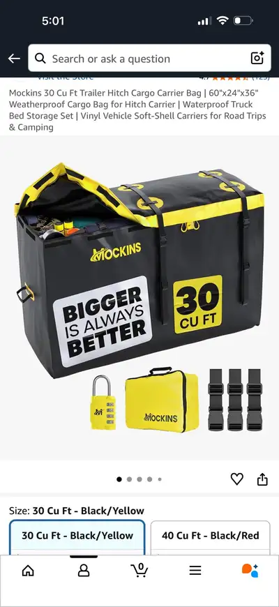 cargo bag  30cuFt high quality 60"Lx24"Wx36"H) , View more