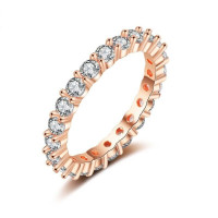 RING New Design Rose Gold   Cubic Zirconia Unique Shaped  size 9