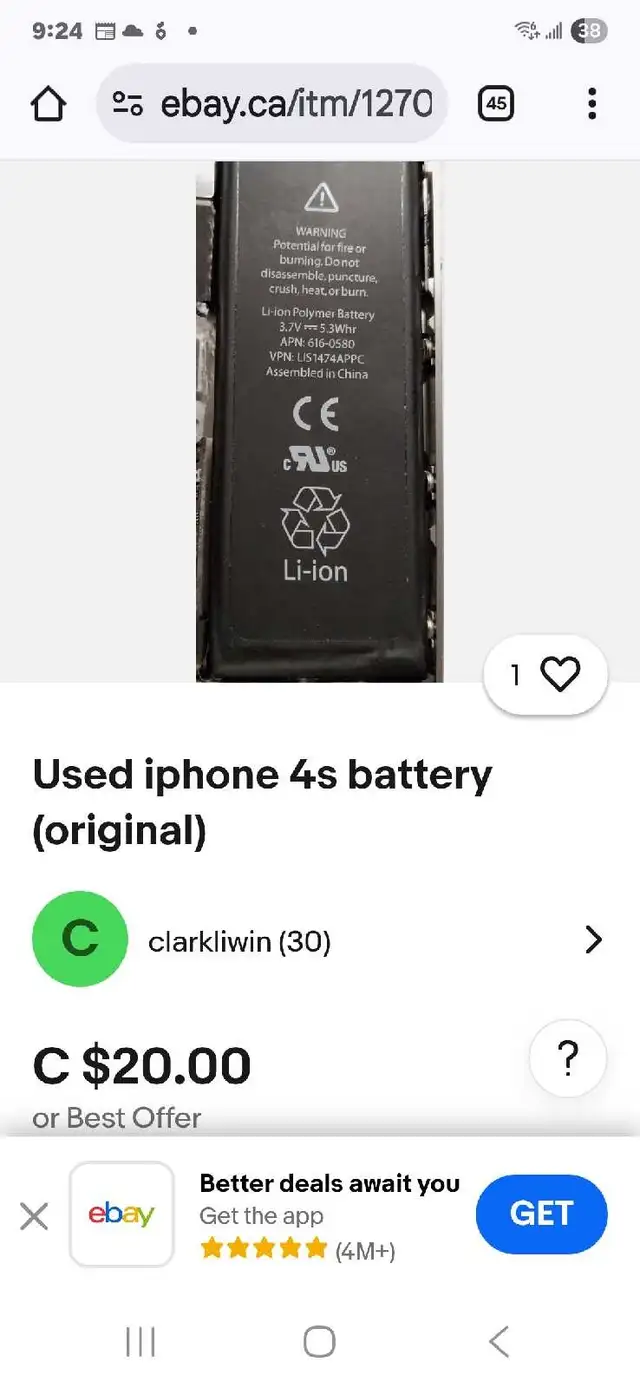 Iphone Battery64840232169859120