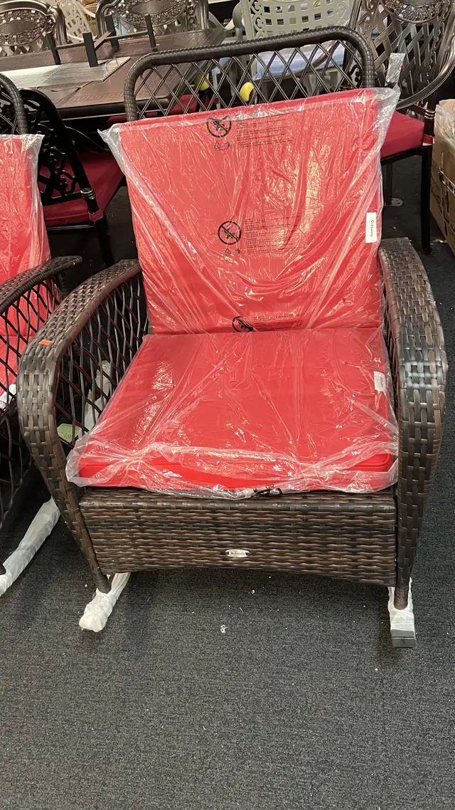 $69-$99, Outdoor Wicker Rattan Rocking Chair, Patio Rocker in Patio & Garden Furniture in Markham / York Region - Image 2