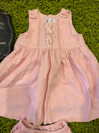 THE CHILDREN'S PLACE PINK SLEEVELESS CORDUROY DRESS - 12 MTH
