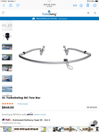 Turbo swing tow for boat or pontoon