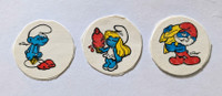 Strawberry and Banana Vintage Scratch n Sniff Smurf Stickers