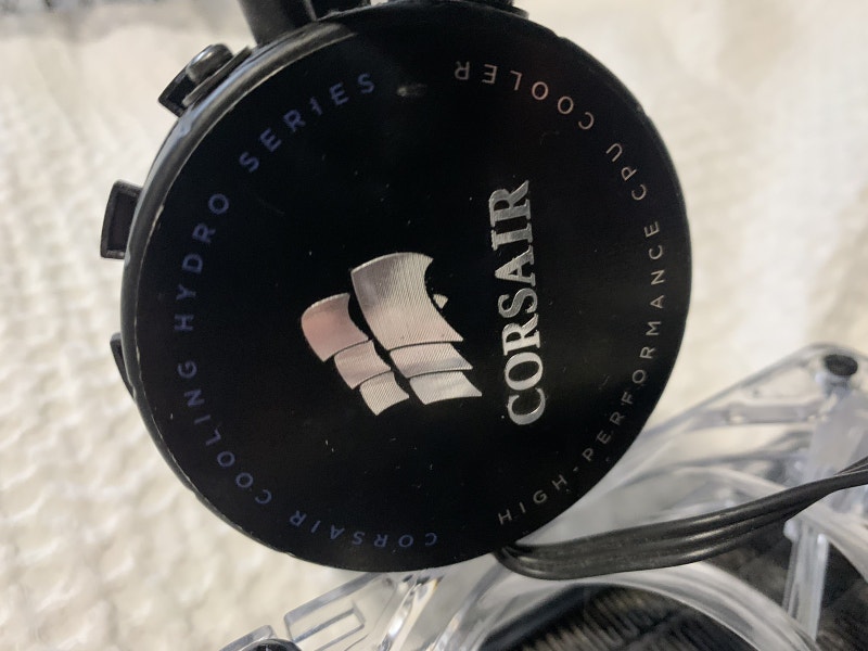 Corsair water cooler cpu cooler and integrated RGB lighted fan System