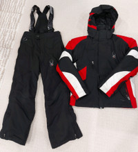 Boys' Spyder ski jacket (size 12)  & ski pants (size 10)
