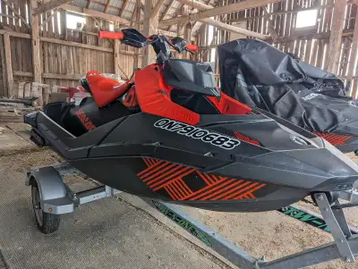 MINT! 2021 Seadoo Trixx approx 55 hours each. Nothing to do just ride. Tw-N-One trailer disassembles...