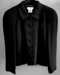 "TALBOT'S" BLACK 100% SILK JACKET