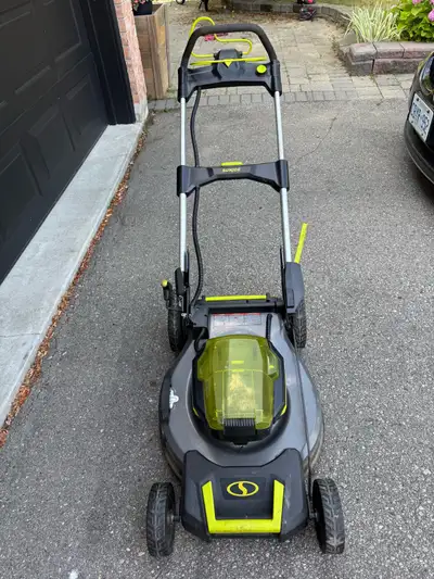 Sunjoe cordless self propelled lawnmower for Parts or Repair , View more