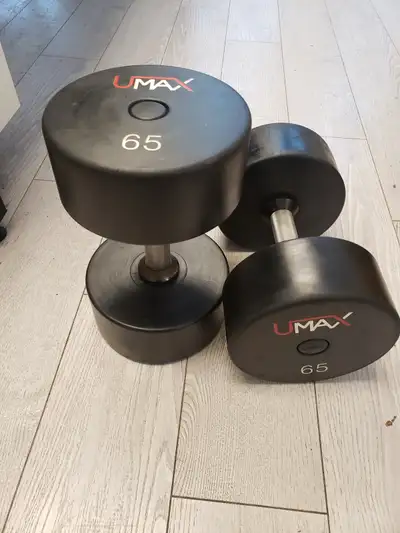 UMAX 65lb Urethane Dumbbells, View more