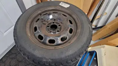 Hankook Winter Tires on 5-bolt pattern rims - 195/65R15 1-2 more seasons left in them, rims included