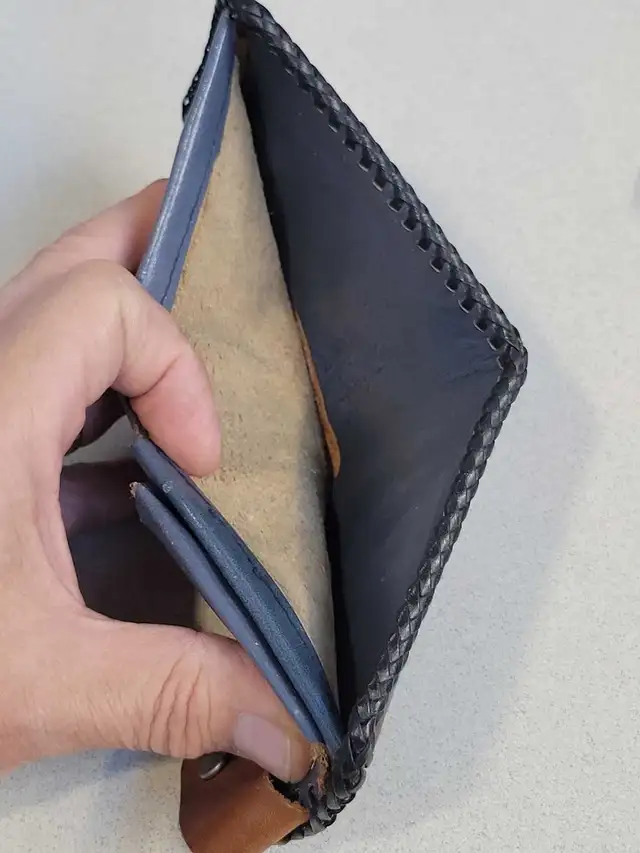 Classic handmade leather Western wallet. 64959977248129125