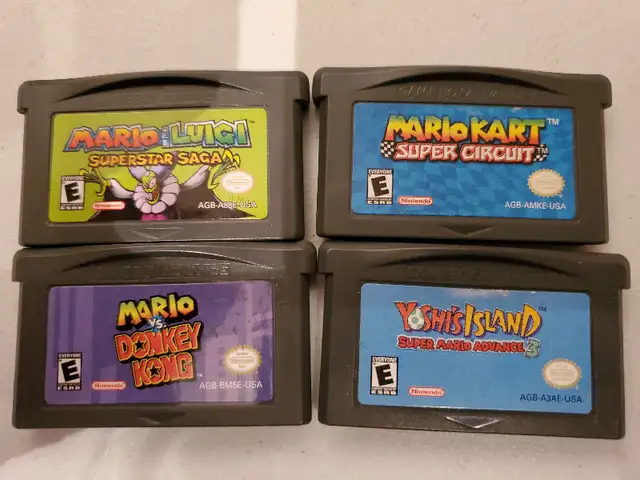 Nintendo Gameboy Advance Mario Bundle GBA LUIGI KART DONKEY