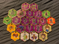 Vintage Yu-Gi-Oh Hexors Collectible Battle Tile Game ~ Lot of 22